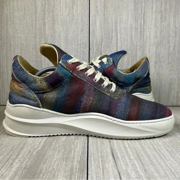 Filling Pieces Artemis Hand Crafted Canvas Low Top Sneaker Mens Size 11 EUR 44 - Picture 4 of 10